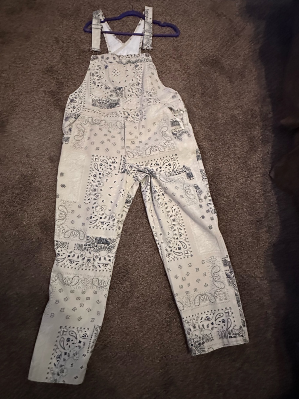 We The Free Denim paisley overalls.  Gently worn, and in great condition. - Picture 2 of 5